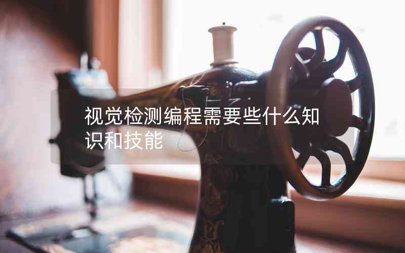 視覺(jué)檢測(cè)編程需要些什么知識(shí)和技能